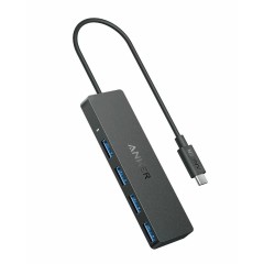 Docking Station, 5Gbps, 20cm, Type-C la 4x USB - Anker (A8309G11) - Black Docking Station, 5Gbps, 20cm, Type-C la 4x USB - Anker (A8309G11) - Black