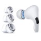 Dopuri din Silicon pentru AirPods Pro 1 / 2, XS, S, L (set 3) - Techsuit (ET1) - White