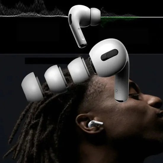 Dopuri din Silicon pentru AirPods Pro 1 / 2, XS, S, L (set 3) - Techsuit (ET1) - White Dopuri din Silicon pentru AirPods Pro 1 / 2, XS, S, L (set 3) - Techsuit (ET1) - White