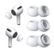 Dopuri din Silicon pentru AirPods Pro 1 / 2, XS, S, L (set 3) - Techsuit (ET1) - White