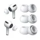 Dopuri din Silicon pentru AirPods Pro 1 / 2, XS, S, L (set 3) - Techsuit (ET1) - White Dopuri din Silicon pentru AirPods Pro 1 / 2, XS, S, L (set 3) - Techsuit (ET1) - White