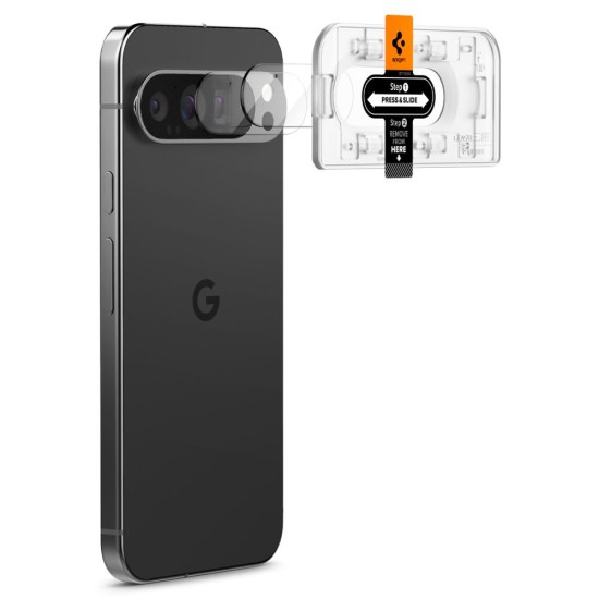 Folie Camera pentru Google Pixel 9 Pro (set 2) - Spigen Glas.tR Optik EZ Fit - Clear