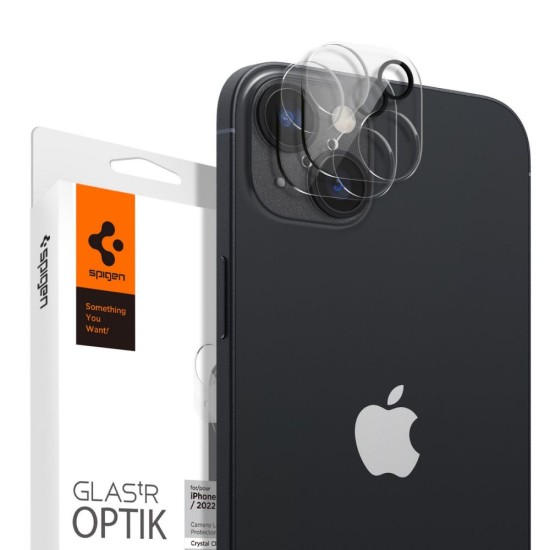 Folie Camera pentru iPhone 14 / 14 Plus (set 2) - Spigen Glas.tR Optik - Crystal Clear