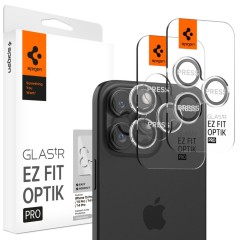 Folie Camera pentru iPhone 14 Pro / Pro Max / 15 Pro / Pro Max / 16 Pro / Pro Max (set 2) - Spigen Glas.tR Optik EZ Fit Pro - Clear Folie Camera pentru iPhone 14 Pro / Pro Max / 15 Pro / Pro Max / 16 Pro / Pro Max (set 2) - Spigen Glas.tR Optik EZ Fit Pro - Clear