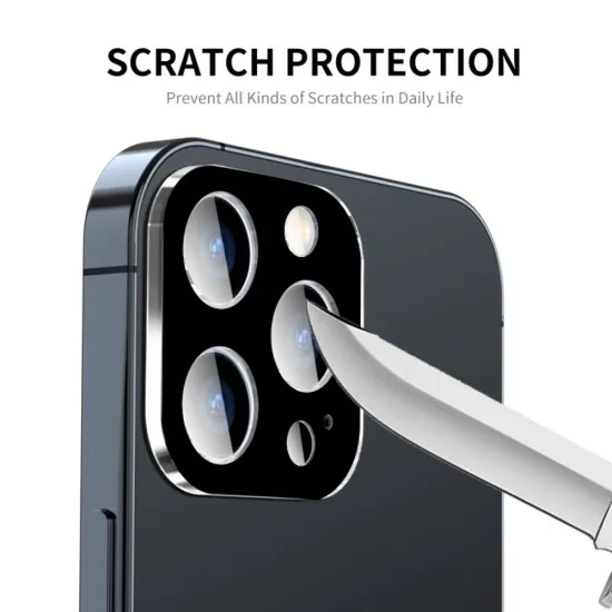 Folie Camera pentru iPhone 15 Pro / 15 Pro Max - Techsuit Full Camera Glass - Black Folie Camera pentru iPhone 15 Pro / 15 Pro Max - Techsuit Full Camera Glass - Black