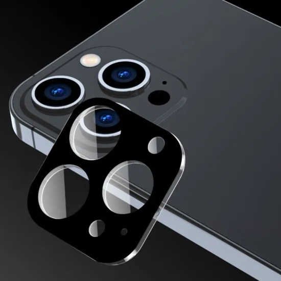 Folie Camera pentru iPhone 15 Pro / 15 Pro Max - Techsuit Full Camera Glass - Black Folie Camera pentru iPhone 15 Pro / 15 Pro Max - Techsuit Full Camera Glass - Black