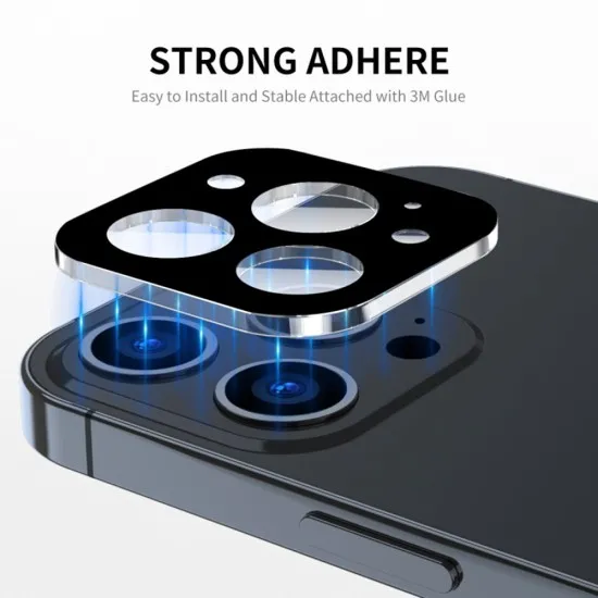 Folie Camera pentru iPhone 15 Pro / 15 Pro Max - Techsuit Full Camera Glass - Black Folie Camera pentru iPhone 15 Pro / 15 Pro Max - Techsuit Full Camera Glass - Black