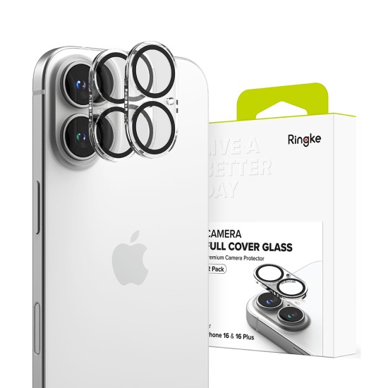 Folie Camera pentru iPhone 16 / iPhone 16 Plus (set 2) - Ringke Camera Protector Glass - Clear