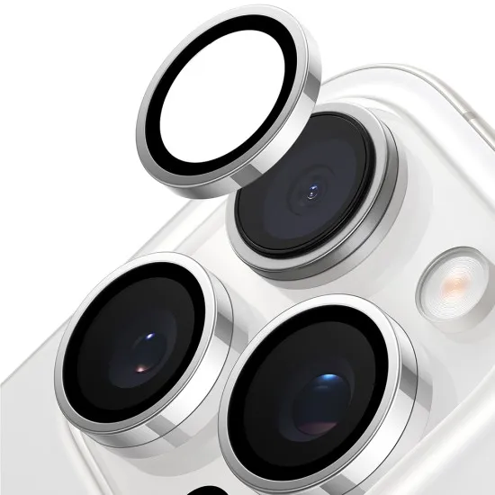 Folie Camera pentru iPhone 16 Pro Max - Torras Lensguard Camera Protector - Titanium Grey Folie Camera pentru iPhone 16 Pro Max - Torras Lensguard Camera Protector - Titanium Grey