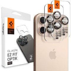 Folie Camera pentru iPhone 16 Pro (set 2) - Spigen Glas.tR Optik EZ Fit Pro - Desert Titanium Folie Camera pentru iPhone 16 Pro (set 2) - Spigen Glas.tR Optik EZ Fit Pro - Desert Titanium