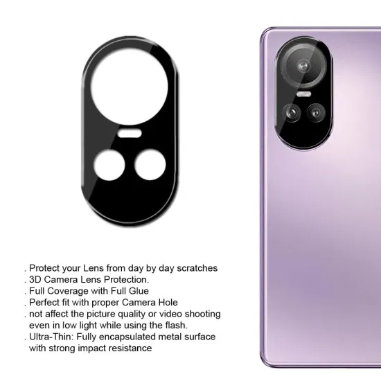Folie Camera pentru Oppo Reno10 Pro - Techsuit Full Camera Glass - Black Folie Camera pentru Oppo Reno10 Pro - Techsuit Full Camera Glass - Black