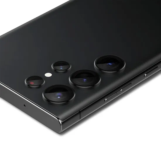 Folie Camera pentru Samsung Galaxy S23 Ultra (set 2) - Spigen Optik.tR EZ FIT - Black Folie Camera pentru Samsung Galaxy S23 Ultra (set 2) - Spigen Optik.tR EZ FIT - Black