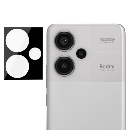 Folie Camera pentru Xiaomi Redmi Note 13 Pro+ 5G - Techsuit Full Camera Glass - Black