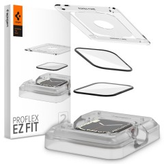 Folie pentru Apple Watch 7 / 8 41mm (set 2) - Spigen ProFlex EZ Fit - Black Folie pentru Apple Watch 7 / 8 41mm (set 2) - Spigen ProFlex EZ Fit - Black
