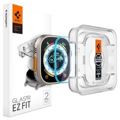 Folie pentru Apple Watch Ultra / Ultra 2 (set 2) - Spigen Glas.TR EZ FIT - Clear Folie pentru Apple Watch Ultra / Ultra 2 (set 2) - Spigen Glas.TR EZ FIT - Clear