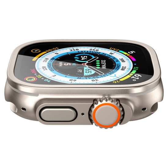 Folie pentru Apple Watch Ultra / Ultra 2 - Spigen Glas.tR Slim Pro - Titanium