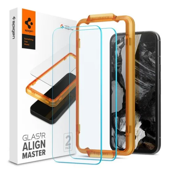 Folie pentru Google Pixel 8a (set 2) - Spigen Glas.TR Align Master - Clear Folie pentru Google Pixel 8a (set 2) - Spigen Glas.TR Align Master - Clear