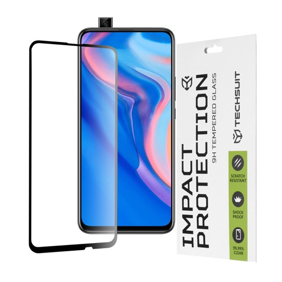 Folie pentru Huawei P Smart Z / Y9 Prime 2019 - Techsuit 111D Full Cover / Full Glue Glass - Black