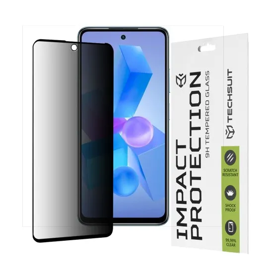 Folie pentru Infinix Hot 40 / 40 Pro / Tecno Spark 20 Pro / Pova 5 Pro - Techsuit 111D Privacy Full Glue - Black