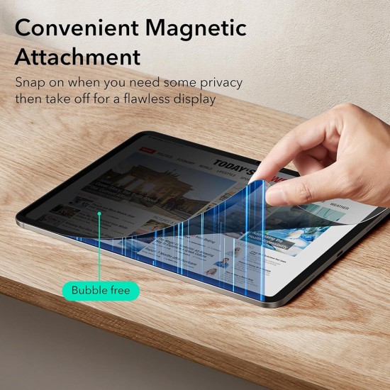 Folie pentru iPad Pro 11 (2024) - ESR Paper-Feel Magnetic - Privacy