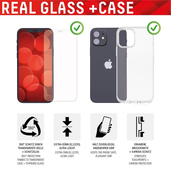 Folie pentru iPhone 11 - Displex Real Glass + Case - Clear