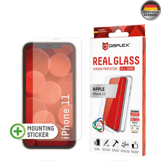 Folie pentru iPhone 11 - Displex Real Glass + Case - Clear