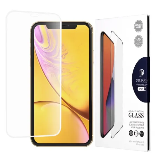 Folie pentru iPhone 11 / iPhone XR - Dux Ducis Tempered Glass - White Folie pentru iPhone 11 / iPhone XR - Dux Ducis Tempered Glass - White