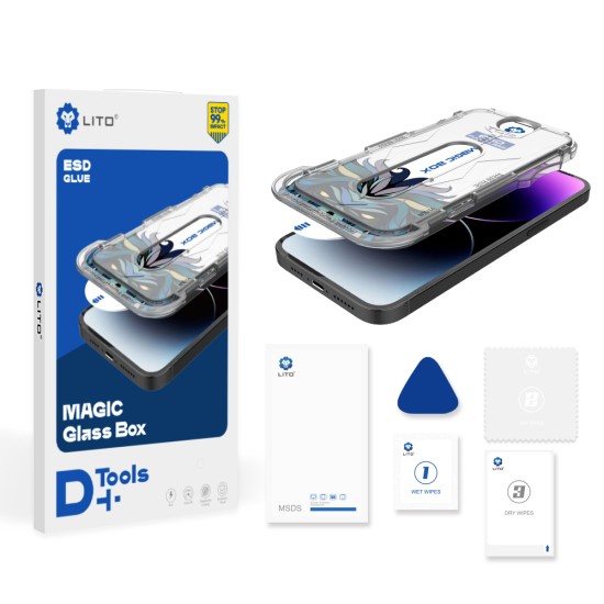 Folie pentru iPhone 11 Pro - Lito Magic Glass Box D+ Tools - Clear