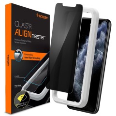 Folie pentru iPhone 11 / XR - Spigen Glas.tR Align Master Privacy - Black Folie pentru iPhone 11 / XR - Spigen Glas.tR Align Master Privacy - Black