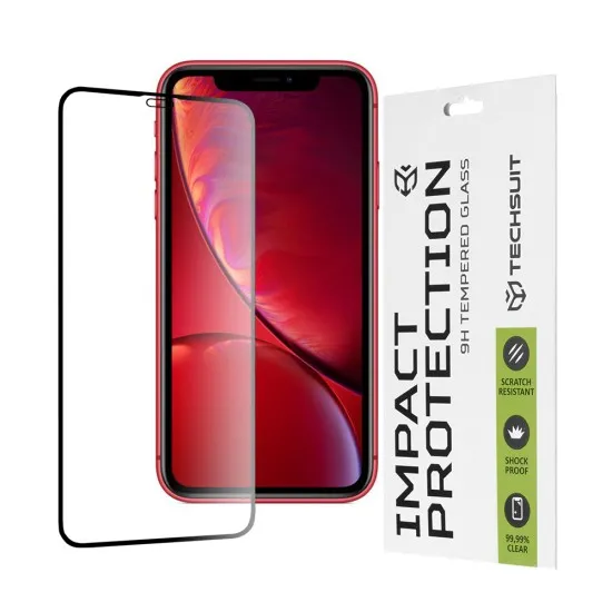 Folie pentru iPhone 11 / XR - Techsuit 111D Full Cover / Full Glue Glass - Black Folie pentru iPhone 11 / XR - Techsuit 111D Full Cover / Full Glue Glass - Black