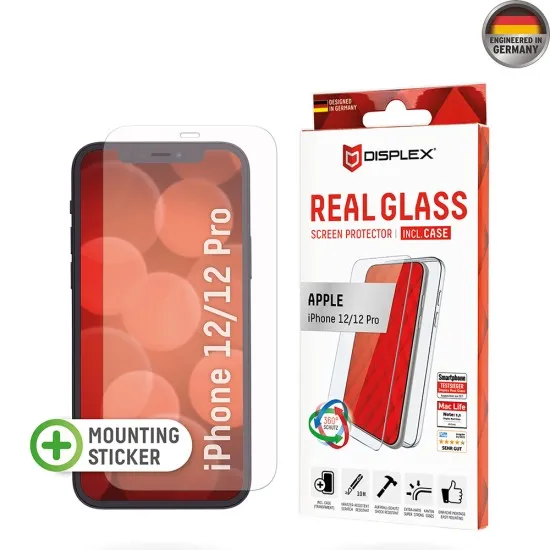 Folie pentru iPhone 12 / 12 Pro - Displex Real Glass + Case - Clear Folie pentru iPhone 12 / 12 Pro - Displex Real Glass + Case - Clear