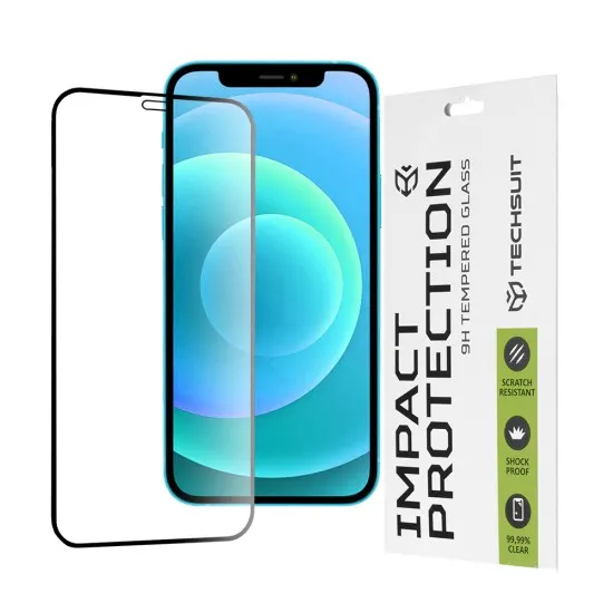 Folie pentru iPhone 12 / iPhone 12 Pro - Techsuit 111D Full Cover / Full Glue Glass - Black Folie pentru iPhone 12 / iPhone 12 Pro - Techsuit 111D Full Cover / Full Glue Glass - Black