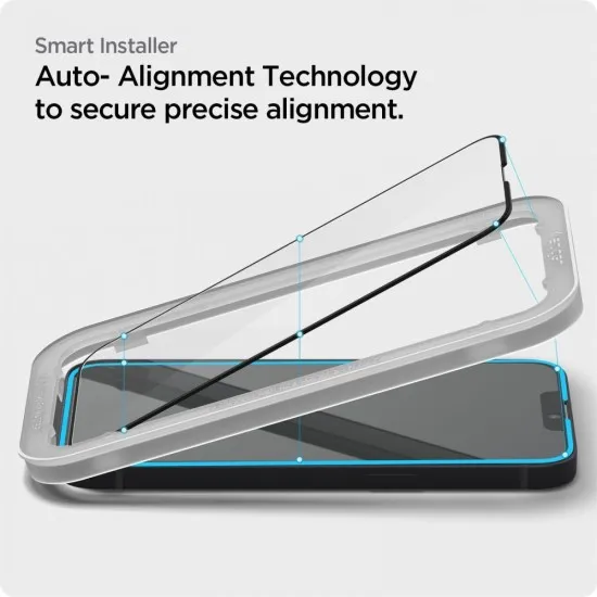 Folie pentru iPhone 13 / 13 Pro / iPhone 14 - Spigen Glas.tR Align Master - Black Folie pentru iPhone 13 / 13 Pro / iPhone 14 - Spigen Glas.tR Align Master - Black