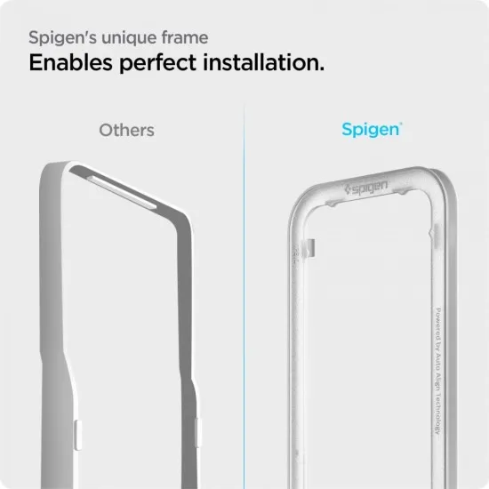 Folie pentru iPhone 13 / 13 Pro / iPhone 14 - Spigen Glas.tR Align Master - Black Folie pentru iPhone 13 / 13 Pro / iPhone 14 - Spigen Glas.tR Align Master - Black