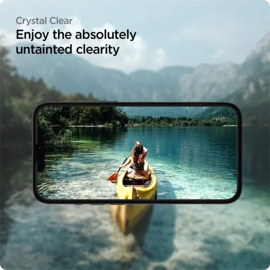 Folie pentru iPhone 13 / 13 Pro / iPhone 14 - Spigen Glas.tR Align Master - Black Folie pentru iPhone 13 / 13 Pro / iPhone 14 - Spigen Glas.tR Align Master - Black