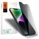 Folie pentru iPhone 13/ iPhone 13 Pro / iPhone 14 / iPhone 16e - Spigen Glas.tR Slim - Privacy Folie pentru iPhone 13/ iPhone 13 Pro / iPhone 14 / iPhone 16e - Spigen Glas.tR Slim - Privacy