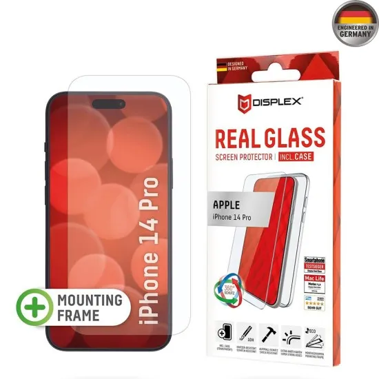 Folie pentru iPhone 14 Pro - Displex Real Glass + Case - Clear Folie pentru iPhone 14 Pro - Displex Real Glass + Case - Clear