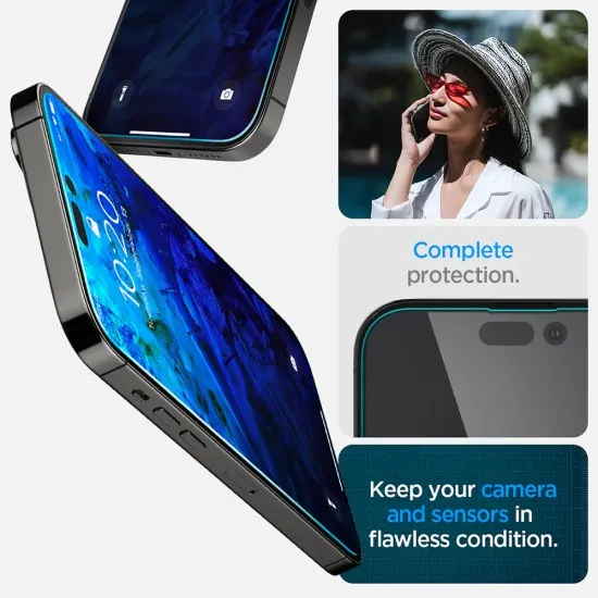 Folie pentru iPhone 14 Pro Max (set 2) - Spigen Glas.tR EZ FIT - Clear Folie pentru iPhone 14 Pro Max (set 2) - Spigen Glas.tR EZ FIT - Clear