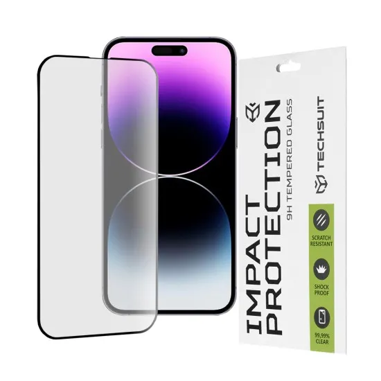 Folie pentru iPhone 14 Pro Max - Techsuit 111D Full Cover / Full Glue Glass - Black Folie pentru iPhone 14 Pro Max - Techsuit 111D Full Cover / Full Glue Glass - Black
