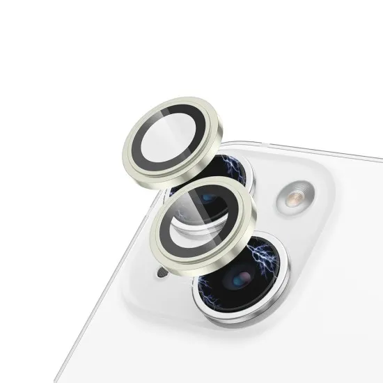 Folie pentru iPhone 15 / 15 Plus - Lito S+ Camera Glass Protector - Yellow Folie pentru iPhone 15 / 15 Plus - Lito S+ Camera Glass Protector - Yellow