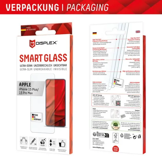 Folie pentru iPhone 15 Plus / 15 Pro Max - Displex Smart FlexiGlass - Clear Folie pentru iPhone 15 Plus / 15 Pro Max - Displex Smart FlexiGlass - Clear