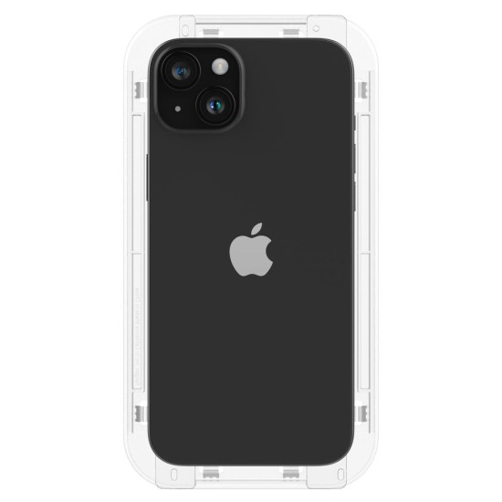 Folie pentru iPhone 15 Plus (set 2) - Spigen Glas.tR EZ FIT - Black