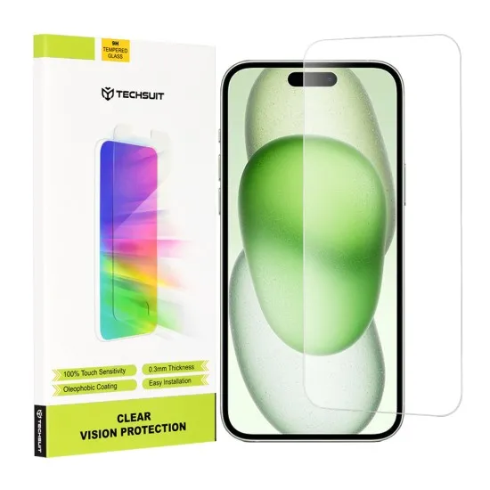 Folie pentru iPhone 15 Plus - Techsuit Clear Vision Glass - Transparent Folie pentru iPhone 15 Plus - Techsuit Clear Vision Glass - Transparent