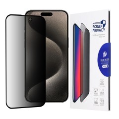 Folie pentru iPhone 15 Pro Max - Dux Ducis Tempered Glass Privacy - Black Folie pentru iPhone 15 Pro Max - Dux Ducis Tempered Glass Privacy - Black