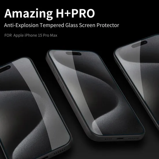Folie pentru iPhone 15 Pro Max - Nillkin Amazing H+PRO - Clear Folie pentru iPhone 15 Pro Max - Nillkin Amazing H+PRO - Clear
