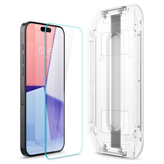 Folie pentru iPhone 15 Pro Max (set 2) - Spigen Glas.tR EZ FIT - Clear