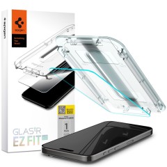 Folie pentru iPhone 15 Pro Max - Spigen Glas.tR EZ FIT - Clear Folie pentru iPhone 15 Pro Max - Spigen Glas.tR EZ FIT - Clear