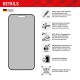 Folie pentru iPhone 16 - Displex Real Glass Privacy Full Cover - Black