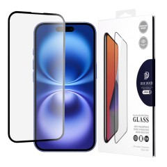 Folie pentru iPhone 16 - Dux Ducis Tempered Glass - Black Folie pentru iPhone 16 - Dux Ducis Tempered Glass - Black