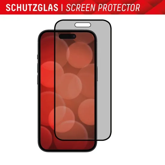 Folie pentru iPhone 16 Plus - Displex Real Glass Privacy Full Cover - Black Folie pentru iPhone 16 Plus - Displex Real Glass Privacy Full Cover - Black